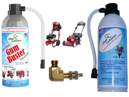 GumBuster & PurgeGas Combo Kit for Lawn Mowers & Pressure Washers with Briggs & Stratton Engines with Metal Carburetors (not compatible with plastic carburetors)